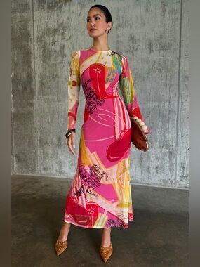 NWT Never Fully Dressed Pink Dallas Mesh Dress